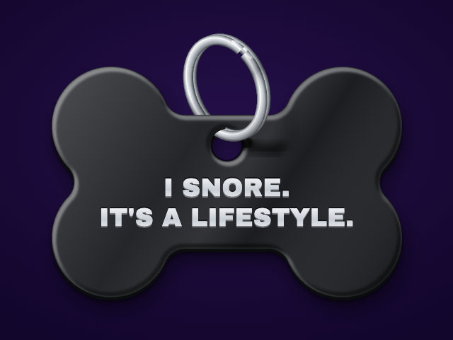 Black bone tag