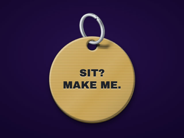 Brass round tag